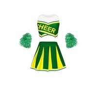 MaNMaNing Tenue de Pom Pom Girl pour Enfants Performance de Compétition Sportive Scolaire Robe Gymnastique Tenue Carnaval Carnaval pour Enfants