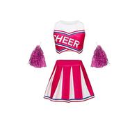 MaNMaNing Tenue de Pom Pom Girl pour Enfants Performance de Compétition Sportive Scolaire Robe Gymnastique Tenue Carnaval Carnaval pour Enfants