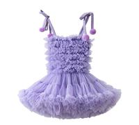 MaNMaNing Tutu Jupe en Tulle Fille De Danse Classique Robe De Ballet Jupe Short Fille Mini Tutu Doux Et Moelleux Violette Déguisement Princesse Sequins Party Dance Danse Classique
