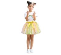 MaNMaNing Tutu Jupe Fille Robe De Ballet Jupe Courte Fille en Tulle Ballet Tutu Jupes Rose Rouge Classique Pettiskirt Vêtements De Fête Néon pour Filles Mini