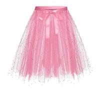 MaNMaNing Tutu Jupe Short Fille Robe De Ballet Jupe Fille Carnaval Courte De Danse Classique Danse Classique Tutu Blanc Tulle Rétro Années 80 Vêtements Fête Néon pour Filles