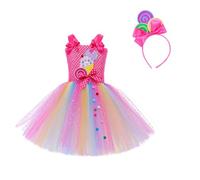 MaNMaNing Tutu Robe De Ballet Danse Classique Fille De Danse Classique Jupe Short Fille Jupe Paillette Tutu Rose Deguisement Bebe Princesse Costume 1-9 Ans