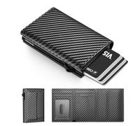 Manmaxim Porte Carte Homme avec XL Porte-Monnaie, Pop up Portefeuille Homme pour 10 Cartes, 1 Fenêtre ID & 10 Billet, Portefeuilles et Porte-Cartes avec Protection RFID (Marron)