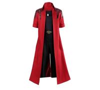 MANMICOS Costume de cosplay anime DmC taille US - Manteau long rouge (manteau long, taille S)