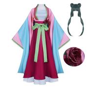 MANMICOS Costume de cosplay Anime Maomao taille américaine pour femme avec jupe kimono (rose, taille XL)