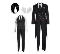 MANMICOS Costume de cosplay de l'anime Sebastian pour homme - Taille M - Noir