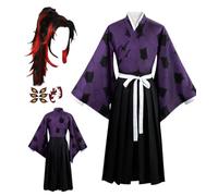 MANMICOS Costume de cosplay pour homme taille américaine - Kimono violet (taille L)