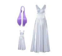 MANMICOS Costume de Saint Seiya pour femme - Taille US - Blanc - Pour Halloween, blanc, L