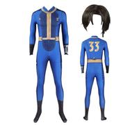 MANMICOS Costume de survivant de la bande dessinée pour homme - Taille US - Bleu (costume 1, taille XS)
