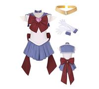 MANMICOS Costume d'Halloween avec nœud papillon Tomoe Hotaru Taille US, bleu, XL