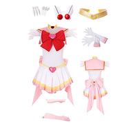 MANMICOS Costume d'Halloween pour cosplay de marin Chibi Mond Taille US Kostüm Kleine Lady Chibiusa, rose, XS