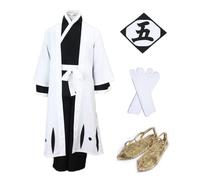 MANMICOS Costume kimono noir de l'anime Aizen Sousuke pour costumade - Costume d'Halloween (taille XL)