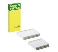 MANN-FILTER CU 21 000-2 Filtre d'habitacle, Assortiment de filtres d'habitacle (lot de 2) pour véhicules particuliers