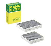 MANN-FILTER CUK 21 000-2 Filtre à air de cabine - Filtre à Pollen avec Carbone activé - (lot de 2) pour Véhicule de tourisme + utilitaires