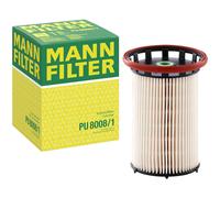 MANN-FILTER Filtre à carburant PU 8008/1 pour VW Tiguan I (5N) 123mm 10mm 80mm
