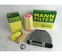 Mann-Filter Filtre Kit à Huile + Air + Charbon Actif Mercedes W212 E 200 NGT