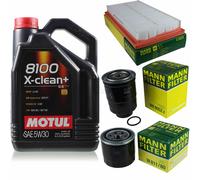 MANN-FILTER Inspection Set 5L Motul 8100 X-Clean+ 5W-30 Pour Mazda 6 Kombi 2.2
