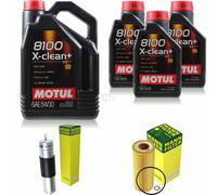 MANN-FILTER Inspection Set 8L Motul 8100 X-CLEAN+ 5W-30 Pour BMW X5 3.0d
