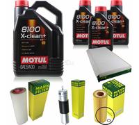 MANN-FILTER Inspection Set 8L Motul 8100 X-CLEAN+ 5W-30 Pour BMW X5 3.0d