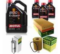 MANN-FILTER Inspection Set 8L Motul 8100 X-CLEAN+ 5W-30 Pour BMW X5 3.0I