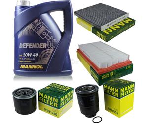 MANN-FILTER Inspection Set MANNOL 5L Defender 10W-40 Pour Mazda 6 Station