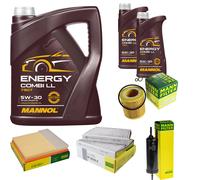 MANN-FILTER Inspection Set MANNOL 7L Energy Combi LL 5W-30 Pour BMW 5 Série 535i