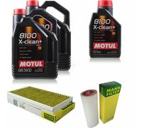MANN-FILTER Inspection Set Motul 10L 5W-30 Pour BMW 5er Touring 525d 530d