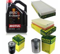 MANN-FILTER Inspection Set Motul 5L 5W-30 Pour Audi 80 2.0 E