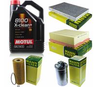MANN-FILTER Inspection Set Motul 5L 5W-30 Pour Audi A4 Avant 2.0 TDI 16V 1.9
