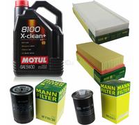 MANN-FILTER Inspection Set Motul 5L 5W-30 Pour Audi Coupe 2.0 Cabriolet