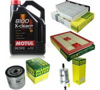 MANN-FILTER Inspection Set Motul 5L 5W-30 Pour VW Caddy IV Kombi 1.4 TSI 1.2