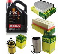MANN-FILTER Inspection Set Motul 5L 5W-30 Pour VW Caddy IV Kombi 2.0 TDI