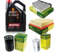 MANN-FILTER Inspection Set Motul 5L 5W-30 Pour VW Golf IV Cabriolet 2.0