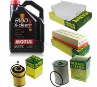MANN-FILTER Inspection Set Motul 5L 5W-30 Pour VW Golf VI 2.0 TDI