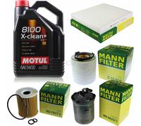 MANN-FILTER Inspection Set Motul 5L 5W-30 Pour VW Polo 1.2 TDI Ibiza IV
