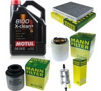 MANN-FILTER Inspection Set Motul 5L 5W-30 Pour VW Polo 1.2 TSI Ibiza IV 1.4