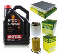 MANN-FILTER Inspection Set Motul 5L 5W-30 Pour VW Polo 1.6 TDI Roomster