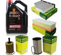 MANN-FILTER Inspection Set Motul 5L 5W-30 Pour VW Touran 2.0 TDI 16V 1.9