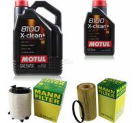 MANN-FILTER Inspection Set Motul 6L 5W-30 Pour Audi A3 2.0 FSI VW EOS Touran
