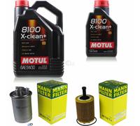 MANN-FILTER Inspection Set Motul 6L 5W-30 Pour Audi A4 Avant 2.0 TDI 16V A6