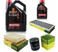 MANN-FILTER Inspection Set Motul 6L 5W-30 Pour Audi A4 Avant 2.4 S4 Quattro