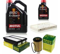 Mann-Filter Inspection Set Motul 6L 5W-30 pour Hyundai Modèle Tucson 2.0 Crdi