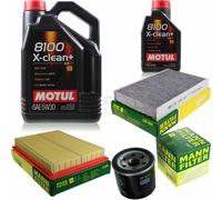 MANN-FILTER Inspection Set Motul 6L 5W-30 Pour Nissan Juke 1.6 DIG-T NISMO 4x4