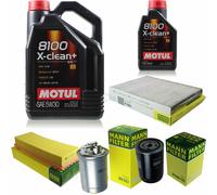 MANN-FILTER Inspection Set Motul 6L 5W-30 Pour VW Caddy II Kasten 1.9 SDI