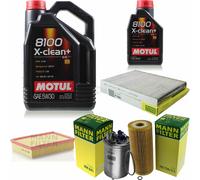 MANN-FILTER Inspection Set Motul 6L 5W-30 Pour VW Caddy II Kasten 1.9 SDI