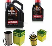 MANN-FILTER Inspection Set Motul 6L 5W-30 Pour VW Caddy IV Kombi 2.0 TDI