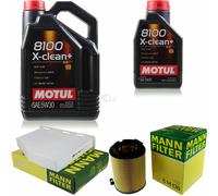 Mann-Filter Inspection Set Motul 6L 5W-30 pour VW Golf V, 1.6 1.4 TSI 2.0