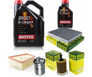 MANN-FILTER Inspection Set Motul 6L 5W-30 Pour VW Polo 1.4 TDI Ibiza IV 1.9