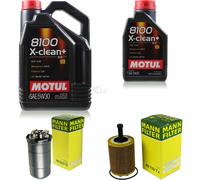 MANN-FILTER Inspection Set Motul 6L 5W-30 Pour VW Polo 1.9 TDI 1.4