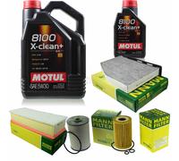 MANN-FILTER Inspection Set Motul 6L 5W-30 Pour VW Touran 2.0 TDI 16V Golf VI